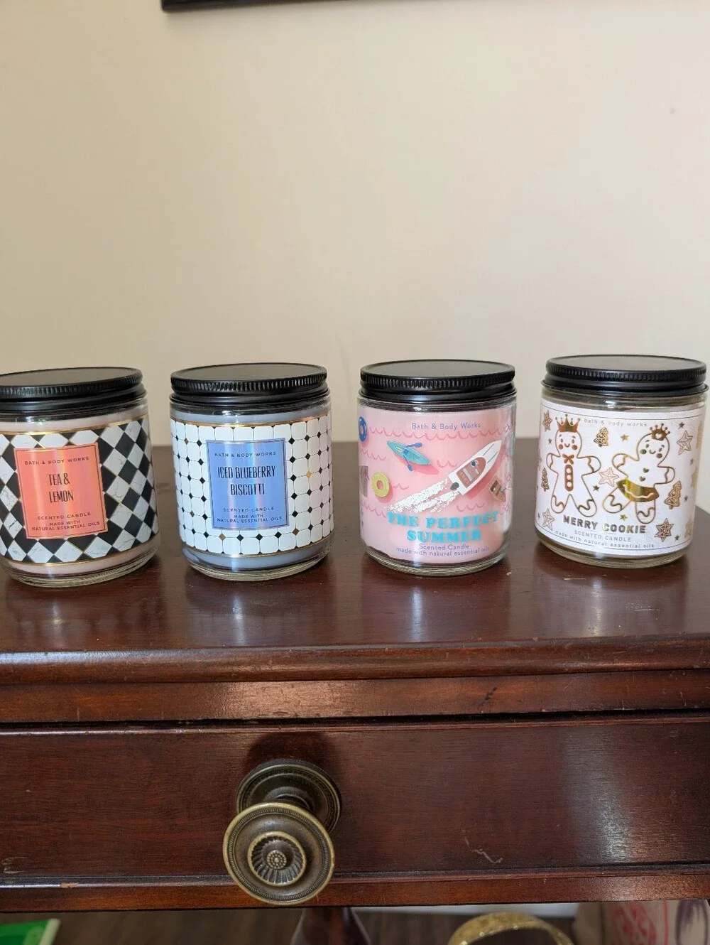 Bundle Of 4 Bath & Body Works Single Wick Scented Candle Jars - Assorted Labels